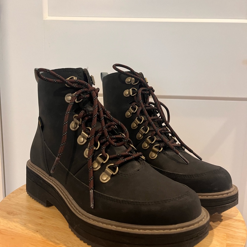 Teva Black Lace-Up Ankle Boots